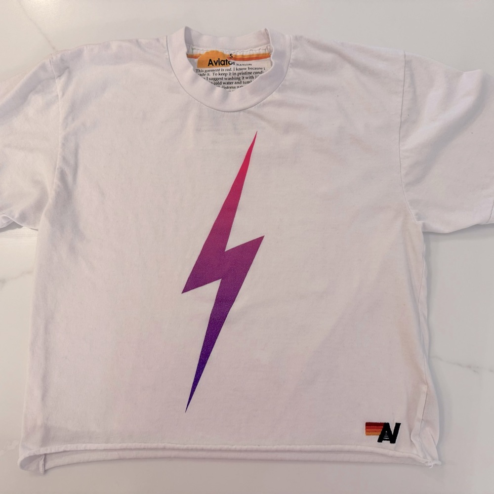 Aviator Nation boyfriend tee- small.  Very good condition.